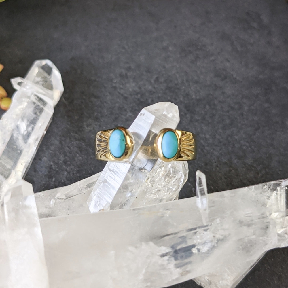 🦋LAST🦋 NWT Baizaar Turquoise Ray Ring, Size 8 - Picture 3 of 4
